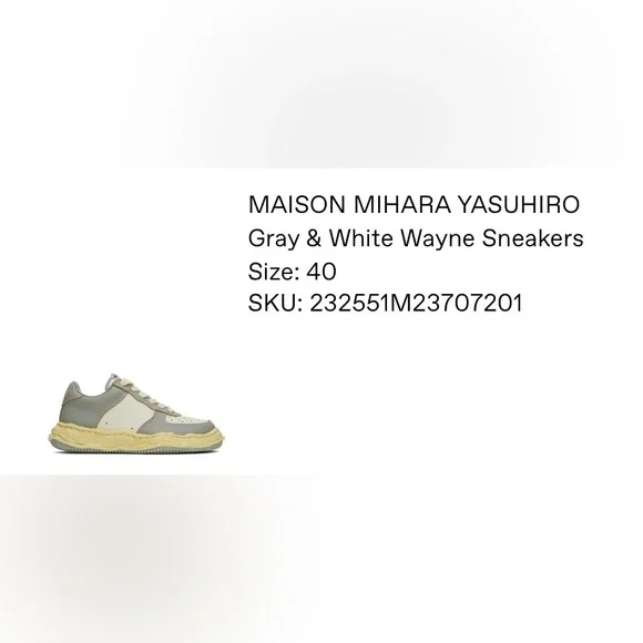 MMY Mihara Yasuhiro Wayne Gray and CreamSneakers